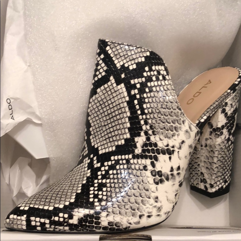 Size 8-Aldo high heel mule - block heel